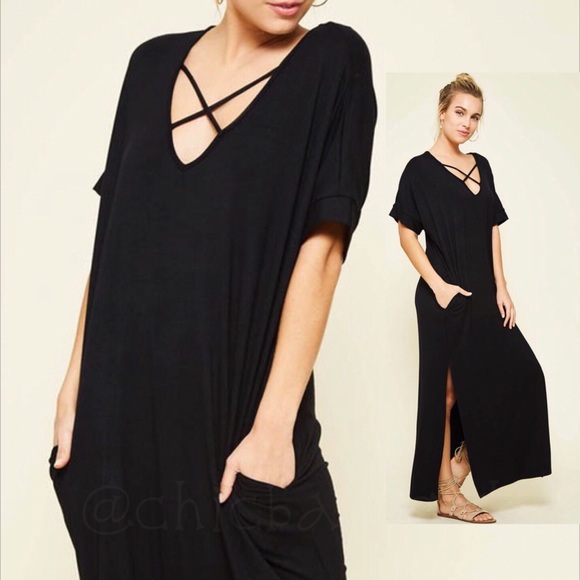 Chic Girl Dresses & Skirts - x-cross neck maxi dress
